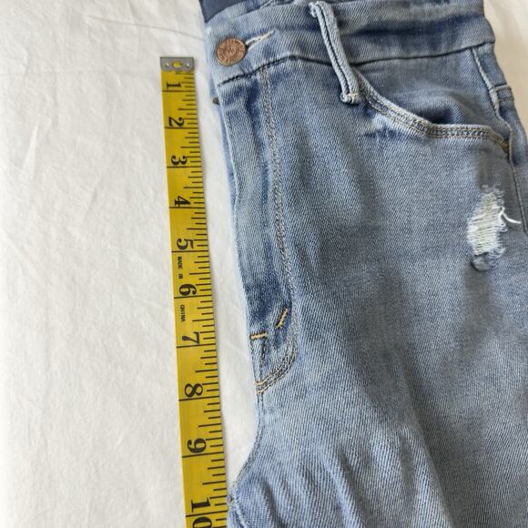 Mother Women’s High‑Waisted Looker Crop Jeans Size 26 Chatterbox Knee Rips - Picture 13 of 14